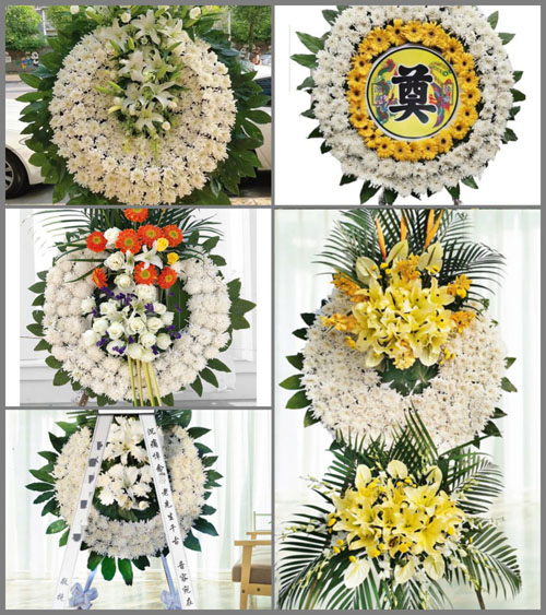 山东青岛莱西市水集街道沽河头村花圈速递